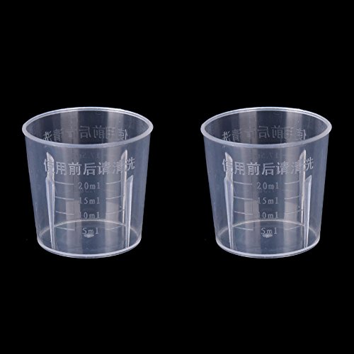 Vaso medidor de plástico, 20/30/50/100/250/300/500/1000 ml, sin BPA, con agarre en ángulo para cocina o restaurante 30 ml transparente