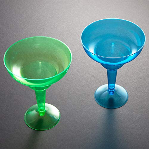 Vasos de plástico Margarita, 36 unidades, 355 ml, 4 colores neón surtidos