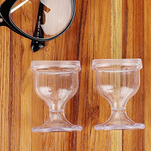 Vasos transparentes para lavar los ojos para una limpieza eficaz de los ojos, borde en forma de ojo – ajuste cómodo – 2 unidades