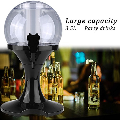 VBESTLIFE, Jugo/Cerveza/Aceite/Cócteles/perforador, dispensador de Bebidas Frías DE 3,5 l, Tubo de Hielo, Máquina de Zumo para Barbacoa/Fiesta/Bar/Negro