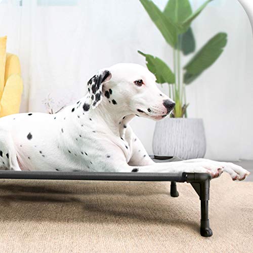 Veehoo Cama Perro Refrescante - Cama Elevada para Mascotas Anticalor y Antidesgarra en Verano, S, Negro