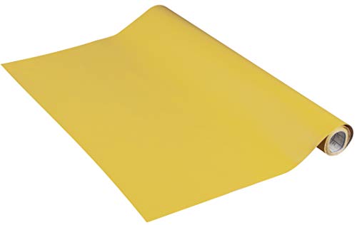 Venilia 54359 Uni Matt Lámina Adhesiva para Muebles (PVC, sin ftalatos, 160 μm, Grosor: 0,16 mm), Color, amarillo curry, 45 cm x 2 m