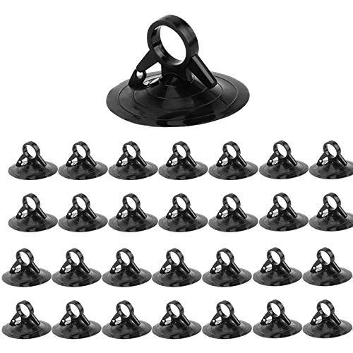 Ventosas 45mm Ventosas de Plástico sin Ganchos Ventosas Pequeñas Ventosas Extra Fuertes Para Baño Cocina Hogar Oficina Ventanas de Coche Vidrio Ventosas Negro 100 Piezas