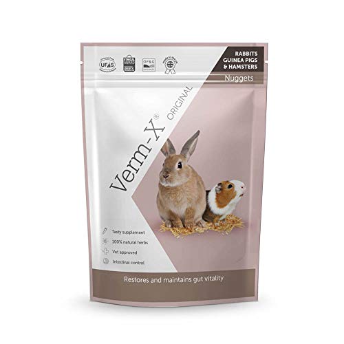 Verm-X Original All Natural Pellets for Rabbits, Guinea Pigs and Hamsters. Approved for Use on Organic Farms. Supports Intestinal Hygiene. Vet Approved. Maintains Gut Vitality. Wormwood Free Recipe.