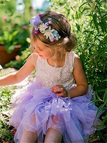 Vestido de Encaje con Lentejuelas de Niña Vestido de Fiesta Festido de Bautizo Vestido de Arco para Niña Ceremonia