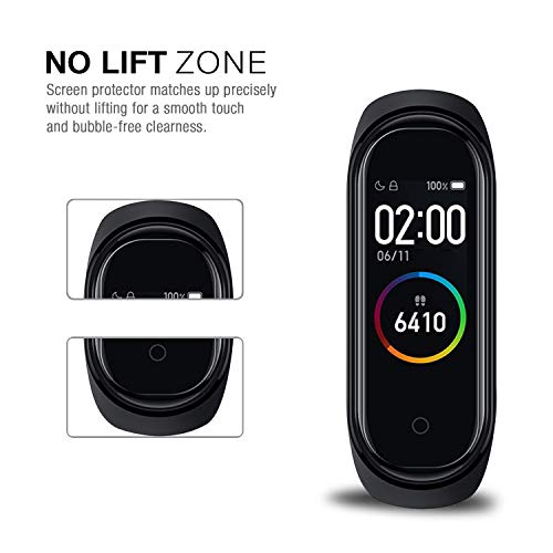 VGUARD [6 Unidades] Protector de Pantalla para Xiaomi Mi Band 5 / Mi Band 4 / Amazfit Band 5, [Cobertura Completa] [líquida Instalar] [Sin Burbujas] HD Transparente TPU Suave láminas Protectora