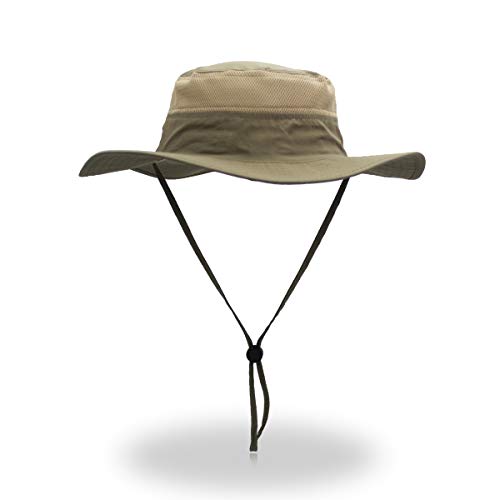 VICSPORT Sombrero de Sol para Hombre Mujer Factor de protección 50 UV, Sombreros de Pesca para Exteriores, Estilo Pescador con Rejilla, 56-61 cm