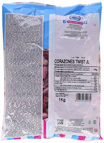 Vidal Corazones Twist Golosina - 1000 gr