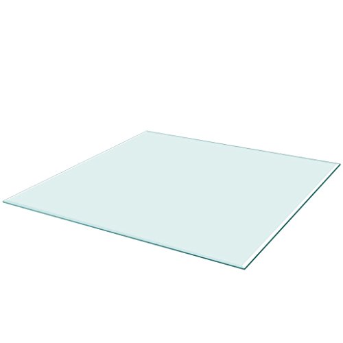 vidaXL Superficie para Mesa Cuadrada de Cristal Templado 800x800 mm Tablero