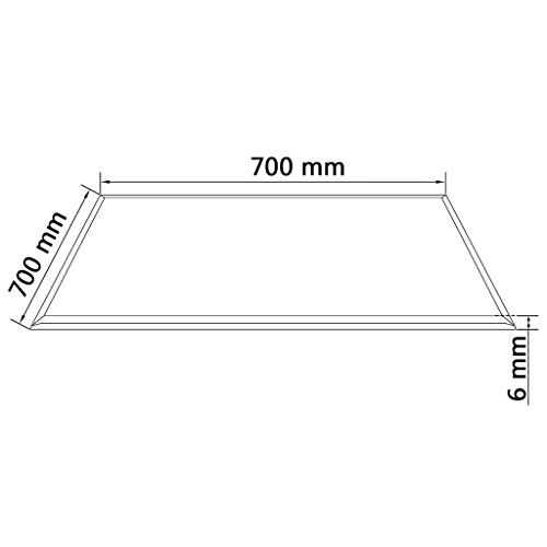 vidaXL Tablero Mesa Cristal Templado Cuadrado 700x700 mm Mesilla Mesita Centro