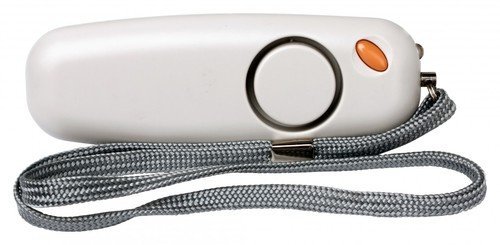 Vigilant - Alarma personal de 130 dB - Protección de emergencia para violaciones/trotadores/estudiantes - Linterna LED y pilas AAA incluidas - Activación de cable de desgarro | Disponible en gris o azul