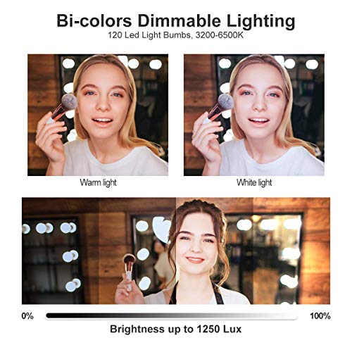 VIJIM VL120 LED Luz de video en la Cámara Bicolor 3200-6500k Mini Cámara Panel de luz Batería Recargable de 3100 mAh para todas las Cámaras y Videocámaras Dsrl Disparo Fotográfico Vlogging