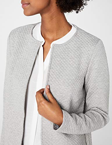 VILA CLOTHES VINAJA NEW LONG JACKET - NOOS, Chaqueta de traje Mujer, Gris (Light Grey Melange), 34 (Talla del fabricante: X-Small)