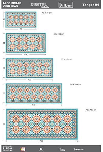 Vilber Gran Chef Tanger Alfombra, Vinilo, 04, 50 x 140 cm