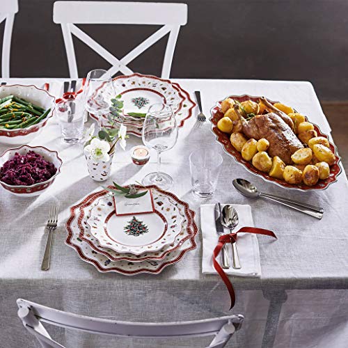 Villeroy & Boch 14-8585-2910 Bandeja Ovalada Toy's Delight, para Navidad, 50 x 31 cm, en Festivo Embalaje de Regalo, Porcelana, Multicolor, 50.5x32.0x5.0 cm