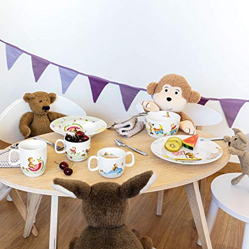 Villeroy & Boch Happy as a Bear Taza infantil con 2 asas, 180 ml, Porcelana Premium, Blanco/Multicolor