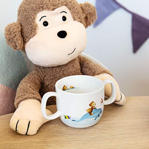 Villeroy & Boch Happy as a Bear Taza infantil con 2 asas, 180 ml, Porcelana Premium, Blanco/Multicolor