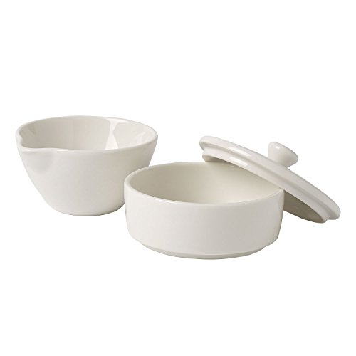 Villeroy & Boch Tea Passion Azucarero y Lechera baja, 3 piezas, 130 ml/110 ml, Porcelana Premium, Blanco