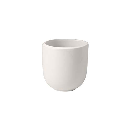 Villeroyboch - taza newmoon sin asa, moderna taza para té y café, porcelana premium, blanca, apta para lavavajillas.