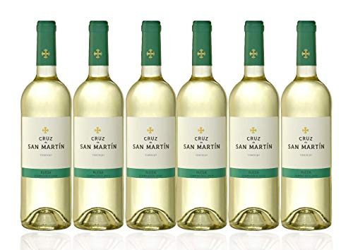 Vino Blanco Verdejo x6 Nueva Añada Cruz de San Martín D.O RUEDA 6 botellas