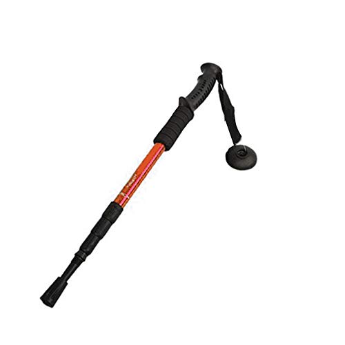 Vipithy Caña Recta Portátil Trekking Pole 6065 Aluminio Ultraligero Útil Hgy (Rojo)