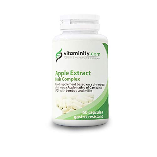 Vitaminity Apple Extract Hair Complex - Complemento alimenticio a base de extracto seco de Manzana Annurca de Campania IGP con bambú y mijo