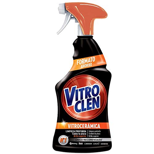 Vitroclen Limpiador de Vitrocerámica en spray, acción protectora y desengrasante - 450 ml