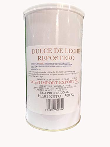 Volpi Import - Dulce de Leche Repostero - Delicioso Producto Directo de Argentina - Ideal para Tostadas, Postres o Cualquier Momento del Día - 1,5 Kilogramos