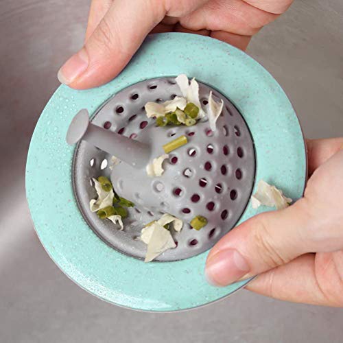 Vssictor - Juego de 4 escurridores de silicona para fregadero de cocina, escurridor, filtro de pelo de canal para recoger residuos de comida y evita obstrucciones, colador universal