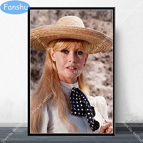 Wall Art Brigitte Bardot Poster Movie Star Actress Model Canvas Painting Carteles e Impresiones para la habitación Decoración Decorativa para el hogar60x75cm