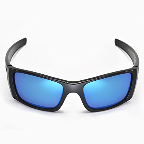 Walleva - Lentes polarizadas de hielo azul + rojo fuego para pila de combustible de Oakley