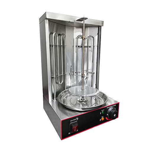 Wangkangyi Quemador de Barbacoa Máquina de Giroscopio Máquina de Parrilla Eléctrica Shawarma Parrilla de Asador Giroscopio Máquina Giratoria Automática Parrilla de Kebab Máquina de Kebab