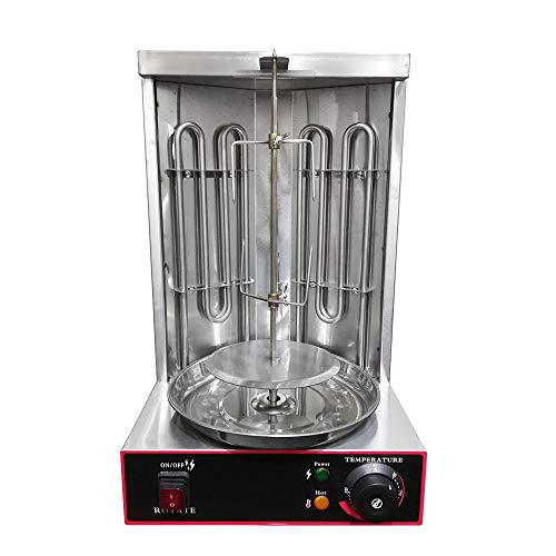 Wangkangyi Quemador de Barbacoa Máquina de Giroscopio Máquina de Parrilla Eléctrica Shawarma Parrilla de Asador Giroscopio Máquina Giratoria Automática Parrilla de Kebab Máquina de Kebab