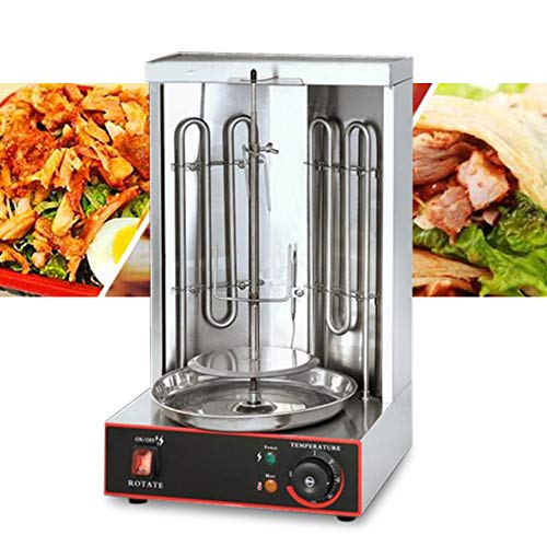 Wangkangyi Quemador de Barbacoa Máquina de Giroscopio Máquina de Parrilla Eléctrica Shawarma Parrilla de Asador Giroscopio Máquina Giratoria Automática Parrilla de Kebab Máquina de Kebab