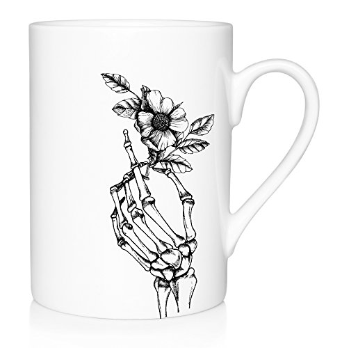 We Love Home - Taza Mug de Porcelana 25 cl. Estilo nórdico Modelo Skeleton