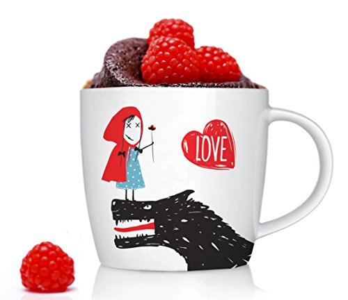 We Love Home - Taza Mug de Porcelana 30 cl. Estilo nórdico Modelo Little Red Love