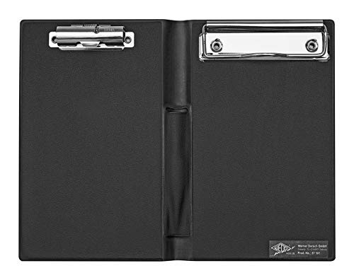 Wedo 057101 - Carpeta sujetapapeles A6, negro