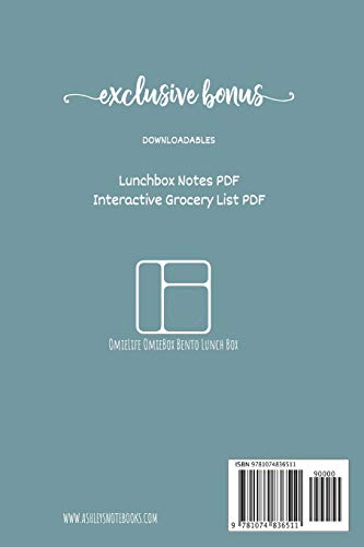 Weekly meal planner for school and summer camp lunches | OmieLife OmieBox Bento Lunch Box: DOWNLOADABLE FREE BONUS  Lunch cute Notes PDF + Grocery ... meal planner for BENTO BOX COLLECTION)