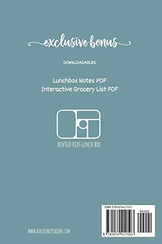 Weekly meal planner for school and summer camps lunches | BENTGO KIDS LUNCH BOX: This lunch journal is the perfect tool to create yummy snacks and ... meal planner for BENTO BOX COLLECTION)