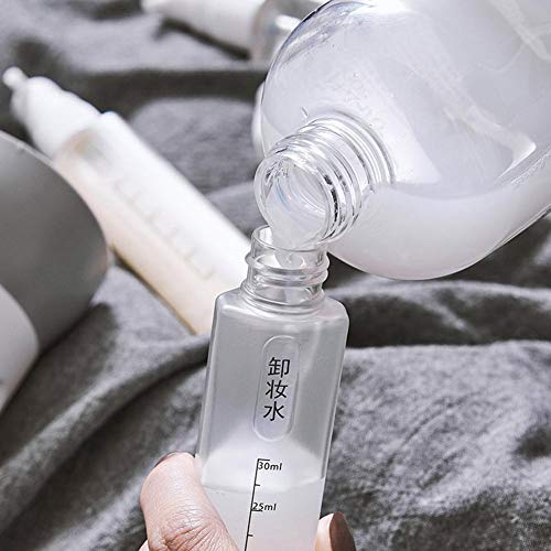 Welltobuy Juego de Botellas de Viaje a Prueba de Fugas, contenedor de Viaje 4 en 1, loción líquida, loción para Crema, Kit de Accesorios portátiles para Maquillaje cosmético