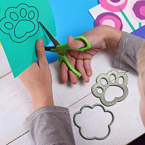 Welltobuy Troqueles de Corte Plantilla Perro Gato Huellas de Corte Plantilla de Metal Moldes Herramienta de grabación en Relieve para Hacer Tarjetas Scrapbooking DIY Álbum de Papel