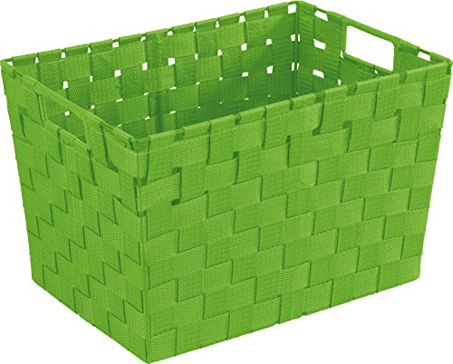 Wenko 20681100 Cesta Adria M Verde - Cesta para el baño, Polipropileno, 35 x 22 x 25.5 cm, Verde