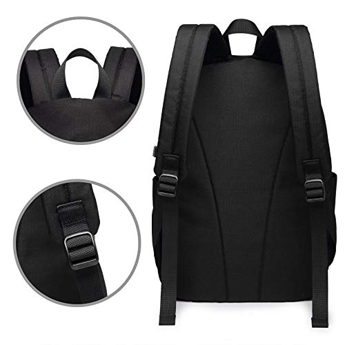 WEQDUJG Mochila Portatil 17 Pulgadas Mochila Hombre Mujer con Puerto USB, Olas pintadas al óleo de Piedra Mochila para El Laptop para Ordenador del Trabajo Viaje