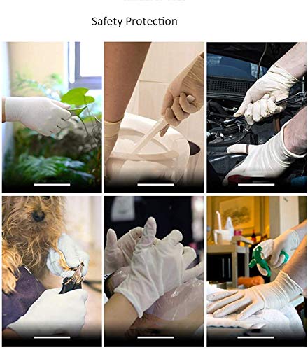 WHYTT Guantes Desechables, Guantes Desechables de Vinilo sin Polvo para Lavar los Platos, antibacterianos, sin Polvo, Sin látex, Caja Fuerte, médico, Seguridad y protección Ambiental 100 PCS,Small