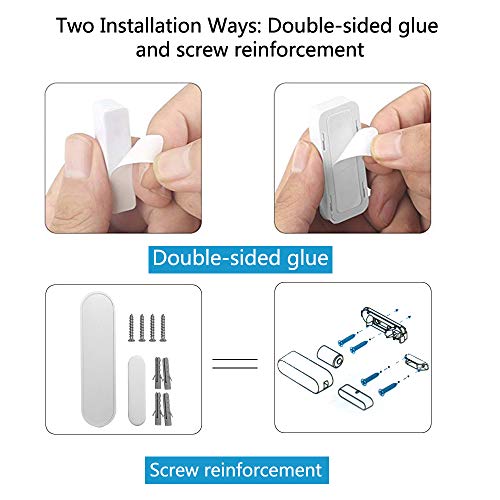 Wi-Fi sensor de puerta/ventana alertas APP sensor de seguridad para el hogar, El detector de sensor de imán de puerta de ventana inteligente funciona con Alexa Google Home IFTTT