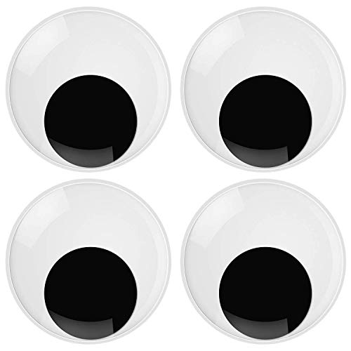 Wiggle Eyes, 4 piezas grandes gigantes autoadhesivos ojos de golosinas (76 mm/3 pulgadas)