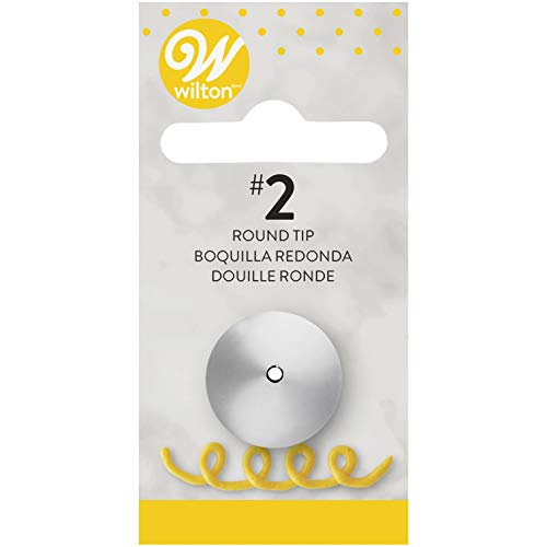 Wilton Boquilla para decoración, diseño de Redonda cardada, Plateado, Centimeters