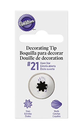 Wilton Numero 21 Boquilla Decoración, Acero Inoxidable, Metal, 3.2x3.81x7.52 cm