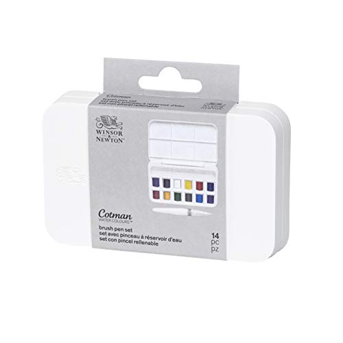 Winsor & Newton Cotman - Set acuarela Cotman con pincel con depósito de agua