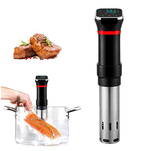 WishY Sous Vide Máquina de Cocina, Circulador de inmersión Termal, Inmersión a Prueba de Agua IPX7, Pantalla LCD táctil, Temporizador Digital Temperatura Precisa